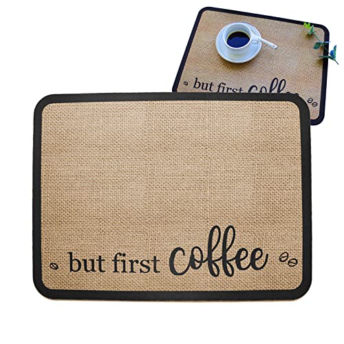 VBXPOU Abtropfmatte Geschirr Silikon Kaffeematte, Kaffeemaschine Matte Unterlage Schnelltrocknend Trockenmatte Spüle und Geschirr Geschirrunterlage für Küche, Spüle und Bad, 38.5 x 29cm, B von VBXPOU