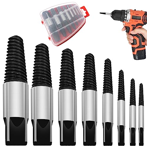 VBXPOU Schraubenausdreher Set 8PCS Gewindeausdreher Bolzenauszieher Profi Bolzenausdreher Set Extractor Kit für Verschiedene Modelle Von Schraubenausdreher von VBXPOU