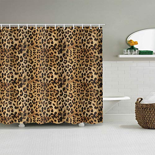 VBYEBNDB Polyester Leopardenmuster Duschvorhang Mit Haken Anti-Schimmel Wasserdicht Duschvorhang Motiv 180X180Cm VBYEBNDB Polyester Leopardenmuster Duschvorhang Mit Haken Anti-Schimmel Wasserdicht Duschvorhang Motiv 180X180Cm von VBYEBNDB