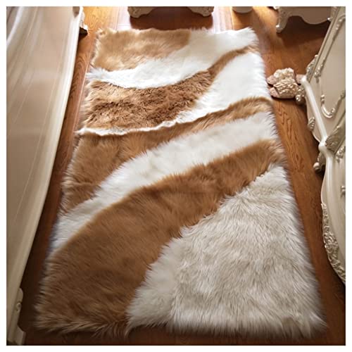 DZBOCM Teppich Taracarpet Luxus Shaggy Soft Area Teppich Faux Pelz Indoor Flauschige rutschfeste Teppiche Modernes Wohnkultur Teppich for Schlafzimmer Wohnzimmer Schutzmatten Fußmatten von VCADEN