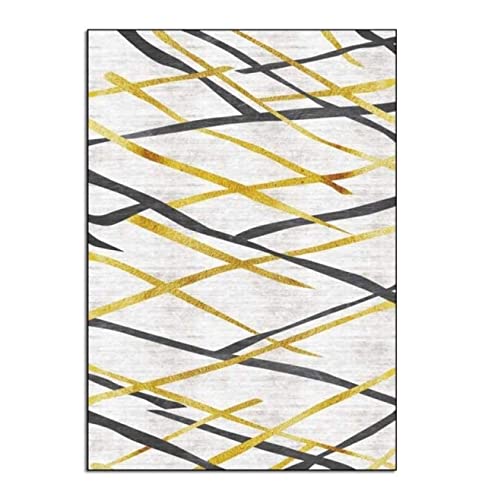 VCADEN Teppich Taracarpet Home Area Rug Extra Large Rechteckiger Teppich Abstrakte Linien Kreuzen Sich Wohnzimmerteppich Teppichen (Color : A, Size : 80X120CM) von VCADEN