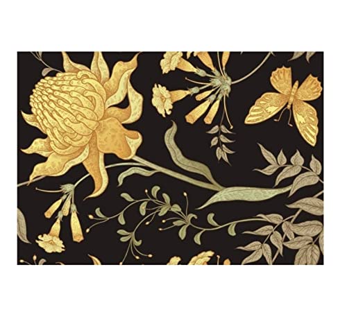 VCADEN Teppich Taracarpet Home Area Rug Rechteckige Teppiche Big Yellow Flowers Teppich Für Wohnzimmer Wohnzimmerteppich Teppichen (Color : A, Size : 150X200CM) von VCADEN