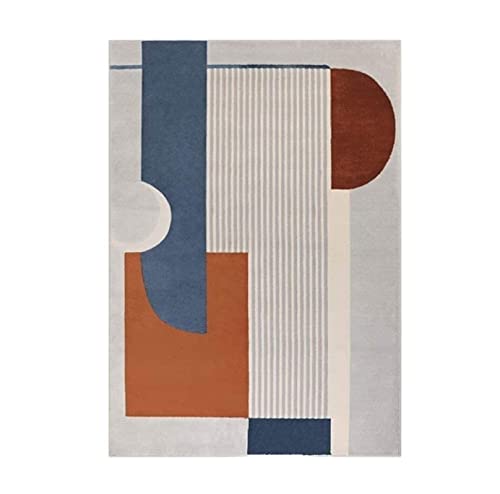VCADEN Teppich Taracarpet Nordic Luxury Geometric Carpet Rechteckiger Bequemer Polyester-Teppich Anti-Rutsch Wohnzimmerteppich Teppichen (Color : A, Size : 80 * 120cm) von VCADEN