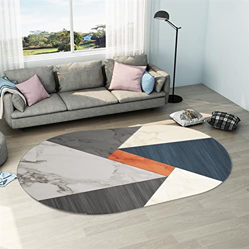 VCADEN Teppich Taracarpet Ovaler moderner geometrischer Bereich Teppich, Teppichboden for Schlafzimmer, Wohnzimmer, 2.6x3.9 ft Wohnzimmerteppich Teppichen (Color : E, Size : 2.6X3.9 ft) von VCADEN