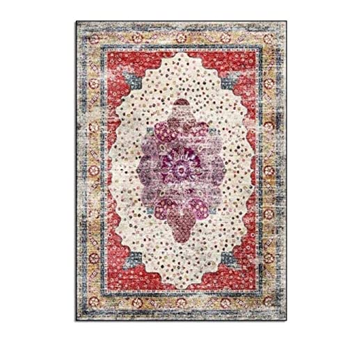 VCADEN Teppich Taracarpet Startseite Kreative Teppiche Weicher Retro-Teppich Wohnzimmer Schlafzimmer Dekoration Wohnzimmerteppich Teppichen (Color : A, Size : 80X160CM) von VCADEN