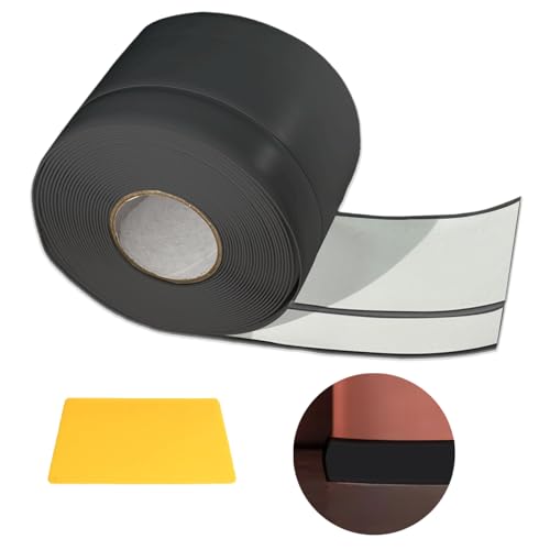 VCANIVR Weichsockelleiste Selbstklebend 6M, 50x20 mm PVC, Flexibel für Küche und Bad von VCANIVR