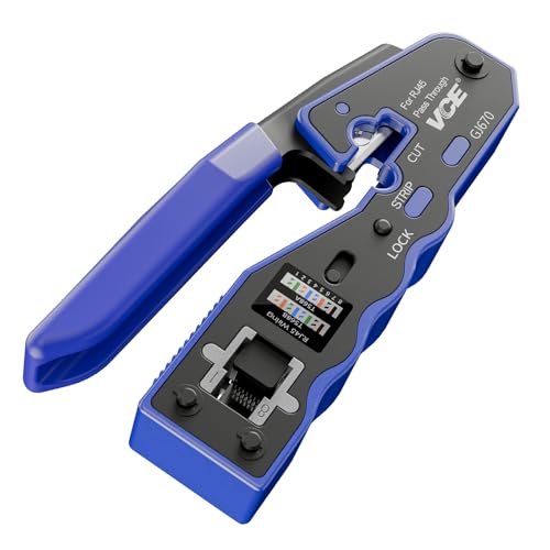 VCE GJ670BL Professionell Netzwerk Werkzeug RJ45 Crimpzange Netzwerkkabelzange von VCE