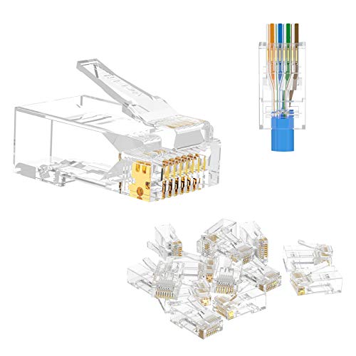 VCE RJ45 Stecker Cat6 Netzwerkstecker für Cat6 Verlegekabel RJ45 Crimpstecker Gerade 25 Stück VCE RJ45 Stecker Cat6 Netzwerkstecker für Cat6 Verlegekabel RJ45 Crimpstecker Gerade 25 Stück von VCE