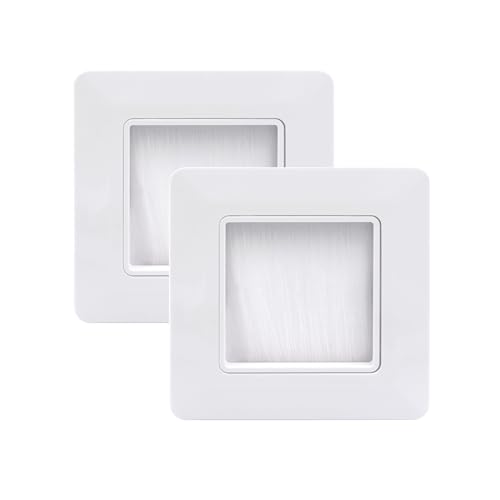 VCE Unterputzdosen Abdeckung Kabeldurchführung Wand Wandauslassdose für Kabeldurchführungen Kabeldurchlass Weiß 2 Stück von VCE