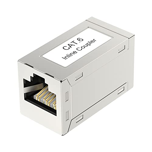 VCELINK RJ45 Kupplung Cat6 RJ45 Verbinder Netzwerk Verbinder Modular Geschirmt RJ45 Buchse Adapter für Verlängerung Ethernet Kabel 1 Stück von VCELINK