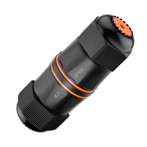 VCELINK RJ45 Kupplung Wasserdicht IP68 Netzwerkverbinder LSA Cat 6 Outdoor Wasserdicht und Staubdicht, Kurzer Typ Lan Kabel Verlängerung, 10 Gbit/s von VCELINK