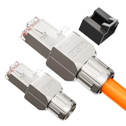 VCELINK CAT 7 RJ45 Stecker, CAT 7 Netzwerkstecker LSA Geschirmt RJ45 Stecker Werkzeuglos für Verlegekabel CAT8 CAT7 CAT6A, 10 Gbps 600MHz, 2 Stück VCELINK CAT 7 RJ45 Stecker, CAT 7 Netzwerkstecker LSA Geschirmt RJ45 Stecker Werkzeuglos für Verlegekabel CAT8 CAT7 CAT6A, 10 Gbps 600MHz, 2 Stück von VCELINK
