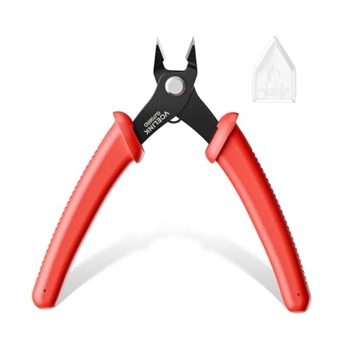 VCELINK Seitenschneider Klein, Elektronik Drahtschneider Abgewinkelter, Präzisionszange Mini Für Modellbau, Feine Drähte, Electronics, Kabelbinder, PCB, Schmuck, Rot VCELINK Seitenschneider Klein, Elektronik Drahtschneider Abgewinkelter, Präzisionszange Mini Für Modellbau, Feine Drähte, Electronics, Kabelbinder, PCB, Schmuck, Rot von VCELINK