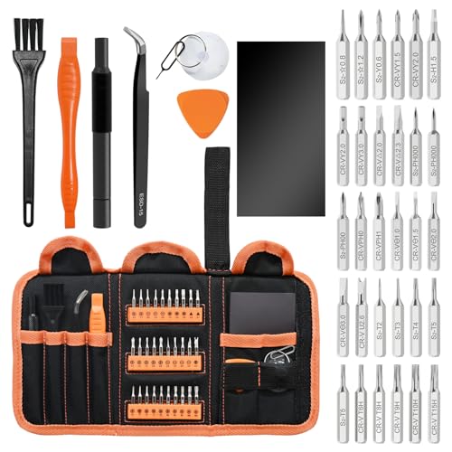 VCELINLK Feinmechaniker Schraubendreher Set, 38 in 1 Feinmechaniker Werkzeug Set Magnetisch mit 30 Bits, Handy Reparatur Kit, Torx Bit Set für iPhone, PS4, Xbox, Switch, Kamera, Laptop, Uhr, Macbook von VCELINK