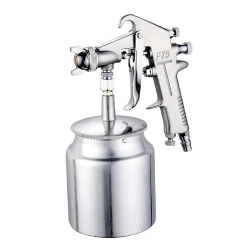 Airless-Farbspritzgerät, F-75 Spritzpistole, 1,5-mm-Düse mit Becher, silberner Griff, einstellbare Farbspritzpistole for Lackieren von Automöbelteilen Für DIY-Malerprojekte(F75 DOWN) von VCHICS