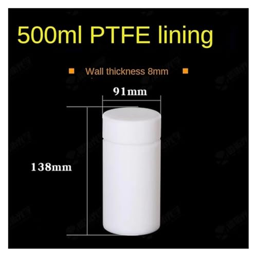Autoklavreaktor, 25 ml 50 ml 100 ml 150 ml 200 ml 250 ml 500 ml PTFE-Kammer in einem mit einem Autoklavenreaktor ausgekleideten Gefäß for die hydrothermale Synthese(PTFE 500ML) von VCHICS