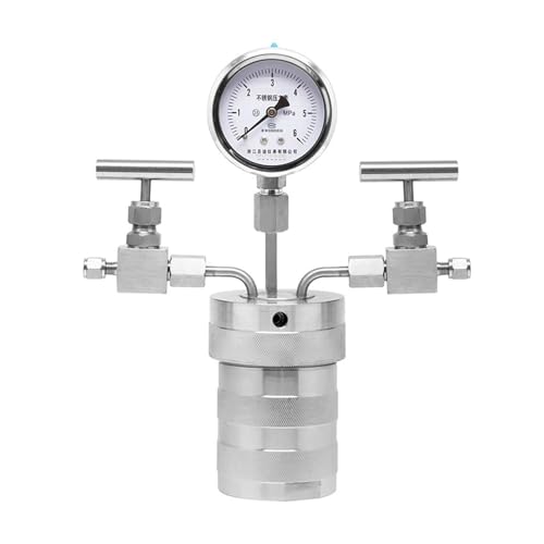 Autoklavreaktor, Der Reaktor des Hydrothermalsynthese-Autoklaven kann Wasserstoff mit einem PTFE-Auskleidungsmanometer verbinden(100ML Full set) von VCHICS