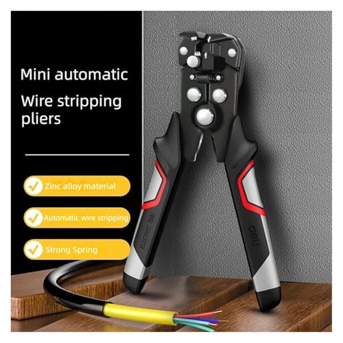 Automatische Abisolierzan Multifunktionale Kabelschneider Elektriker Spezialwerkzeug Leitungscrimpdraht-Crimper Handwerkzeug Für Elektriker und Mechaniker(7.5 inches DL2002A) von VCHICS