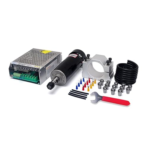 CNC-Spindelmotor, 500 W ER11 Spindelmotor-Kit, luftgekühlter CNC-Gleichstrom-Spindelmotor for CNC-Fräsmaschine für CNC-Fräsmaschine(KIT1) von VCHICS