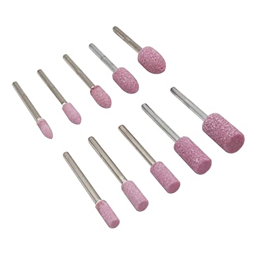 Edelsteinschleifer, Schleifsteine Schleifscheiben Bits Set Kegel Polieren Zubehör Anbindung for Dremel Rotary Tools 3mm Schaft 100 Stück für DIY-Edelsteine von VCHICS