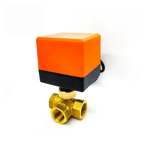Magnetventil, 1/2" Elektrischer Kugelhahn Messing Klimaanlage Fußbodenheizung Magnetventil Dreiwege AC220 DC24V DC12V(12) von VCHICS