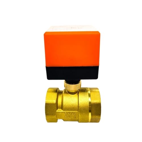 Magnetventil, 1-1/2" Elektrischer Kugelhahn Messing Klimaanlage Fußbodenheizung Magnetventil Zweiwege AC220 DC24V DC12V(24) von VCHICS