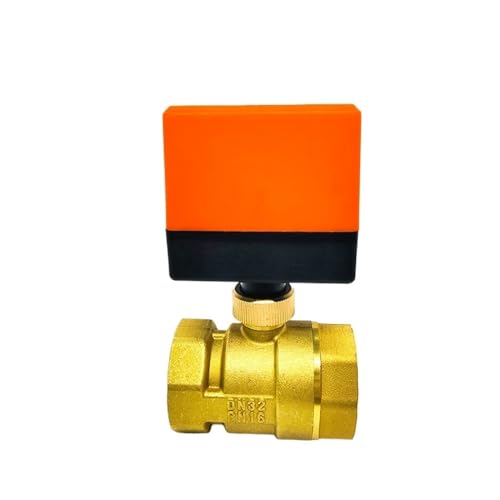 Magnetventil, 1-1/4" Elektrischer Kugelhahn Messing Klimaanlage Fußbodenheizung Magnetventil Zweiwege AC220 DC24 DC12V(12) von VCHICS