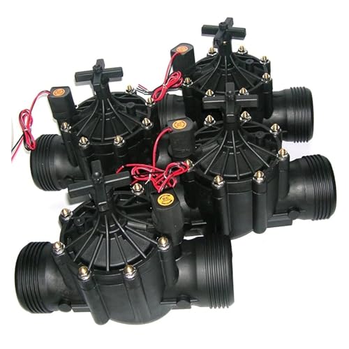 Magnetventil, 3“ normalerweise geschlossenes Wasserbewässerungsmagnetventil 220 12V 24V Nylonventil for die Bewässerung von Bauernhöfen, Gärten und Landschaften(110) von VCHICS