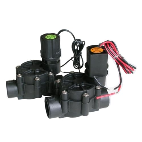 Magnetventil, DC-Verriegelungsmagnetventil Wasser 3/4 1 Zoll 220 110 24 V Nylon N/C for die Bewässerung von Bauerngärten und Landschaften(DN15,BSP_24) von VCHICS