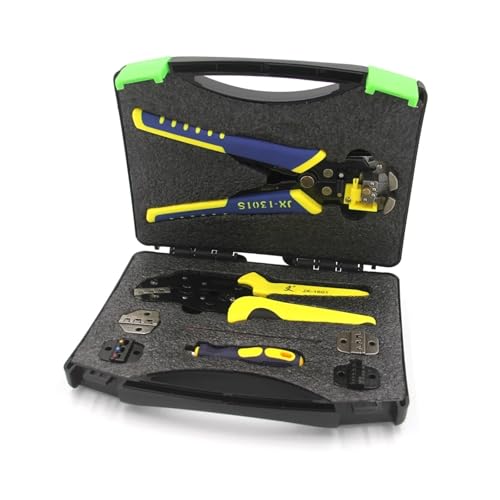 Professionelle Draht-Crimper-Terminals Crimpzann-Kit Schnürsenkel-Ferrulen-Crimper-Werkzeug Kabelendklemmen Handwerkzeu Crimper-Werkzeug Für Elektriker und Mechaniker(JX-D5301S) von VCHICS