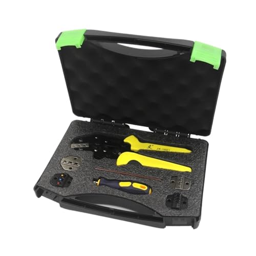 Professionelle Draht-Crimper-Terminals Crimpzann-Kit Schnürsenkel-Ferrulen-Crimper-Werkzeug Kabelendklemmen Handwerkzeu Crimper-Werkzeug Für Elektriker und Mechaniker(JX-DS5) von VCHICS