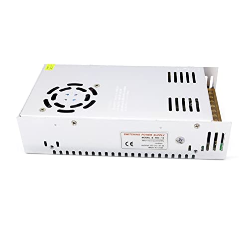 Schaltnetzteil, Universelles geregeltes DC-Schaltnetzteil bis 12 V 60 W 100 W 120 W 150 W 360 W 500 W 600 W 1000 W Sanfte Einstellung, geräuscharm (Color : 1 UK, Size : 12V-41.6A-500W) von VCHICS