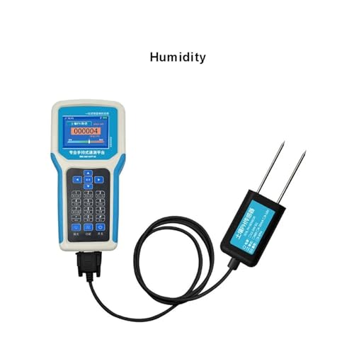 VCHICS Boden-pH-Tester, Intellinter tragbarer Handheld-Bodentachometer-Sensor Temperatur und Feuchtigkeit EC PH NPK-Detektor mit englischer Anzei für Garten- und Topfpflanzen(Humidity) von VCHICS