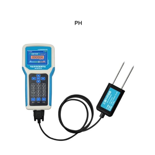 VCHICS Boden-pH-Tester, Intellinter tragbarer Handheld-Bodentachometer-Sensor Temperatur und Feuchtigkeit EC PH NPK-Detektor mit englischer Anzei für Garten- und Topfpflanzen(PH) von VCHICS