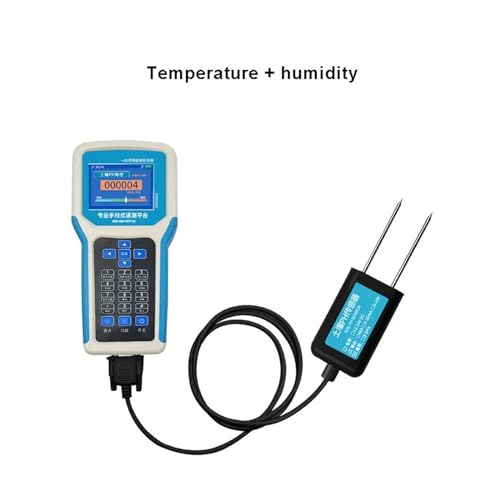 VCHICS Boden-pH-Tester, Intellinter tragbarer Handheld-Bodentachometer-Sensor Temperatur und Feuchtigkeit EC PH NPK-Detektor mit englischer Anzei für Garten- und Topfpflanzen(T and H) von VCHICS