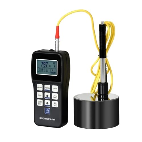 VCHICS Härteprüfgerät Tragbares Rückprallmessgerät Durometer HL, HB, HRB, HRC, HRA, HV, HS for Metallstahl HAR-100 Für Stahl, Eisen und Bronze(with Standard Block) von VCHICS