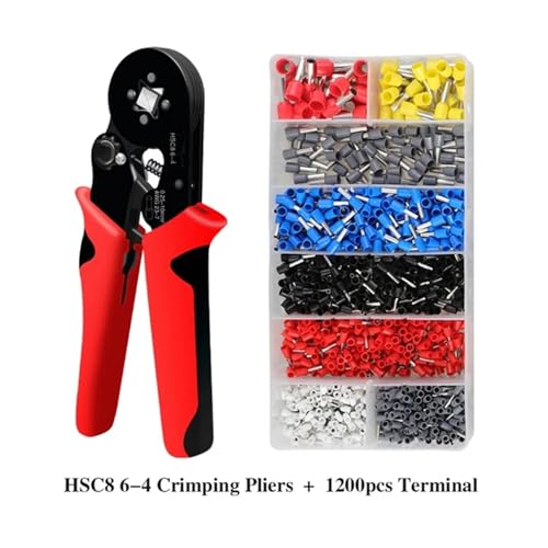Zwin Crimpen Werkzeug HSC8 6-4/6-6 Elektrische Crimper Zan for Draht Ende Crimp Rohr Terminals Elektrische Schaltung Reparatur Für Elektriker und Mechaniker(HSC8 6-4 1200PCS) von VCHICS