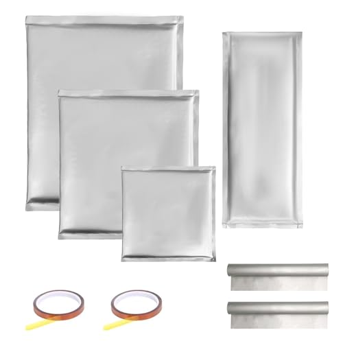 Heat Press Pillow Bundle - 8 Pack inkl. 4 Größen Silber Wärmepress-Transferkissen, 2 Teflon-Papierbögen, 2 Rollen hitzebeständiges Klebeband für Hitzepress-Sublimationsprojekte von VCHOMY