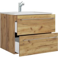 Badblock 2tlg-Badinos weiß Eiche Honig Nachbildung B/H/T: ca. 61x52x46 cm von VCM Möbel