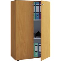 Büroschrank Lona XL buche Nachbildung weiß B/H/T: ca. 70x110x39 cm von VCM Möbel