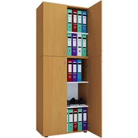 Büroschrank Lona XXL buche Nachbildung weiß B/H/T: ca. 70x183x39 cm von VCM Möbel