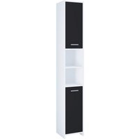 Hochschrank Zalo weiß schwarz B/H/T: ca. 30x180x30 cm Hochschrank Zalo weiß schwarz B/H/T: ca. 30x180x30 cm von VCM Möbel
