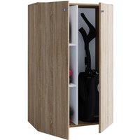 Putzschrank Lona XL Putzschrank Eiche Sonoma Nachbildung weiß B/H/T: ca. 70x105x40 cm von VCM Möbel