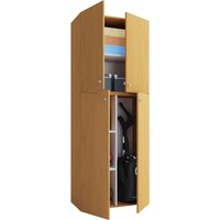 Putzschrank Lona XXL Putzschrank buche Nachbildung weiß B/H/T: ca. 70x182x39 cm von VCM Möbel