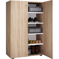 Schuhschrank Lona Eiche Sonoma Nachbildung weiß B/H/T: ca. 70x110x39 cm von VCM Möbel