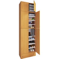 Schuhschrank Lona buche Nachbildung weiß B/H/T: ca. 70x240x39 cm von VCM Möbel