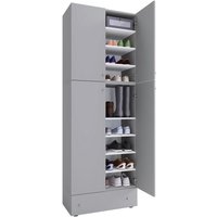 Schuhschrank Lona grau weiß B/H/T: ca. 70x200x39 cm von VCM Möbel