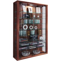 Vitrine Vitrosa Mini nussbaum Nachbildung Holzwerkstoff Glas B/H/T: ca. 59x90x18 cm von VCM Möbel