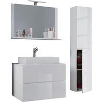 Waschplatz 4tlg-Lendas weiß weiß B/H/T: ca. 60x52x52 cm von VCM Möbel