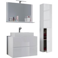 Waschplatz 4tlg-Lendas weiß weiß B/H/T: ca. 80x52x52 cm von VCM Möbel